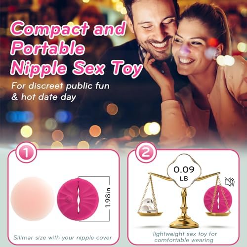 Nipple Toys Nipple Vibrator, Nipple Clamps Sex Pleasure Women with 10 Vibration Modes, Silicone Lightweight Invisible Nipple Toy, Vibrating Nipple Clamps Adult Sex Toy for Women Couples Pleasure|B0CNK4R19W