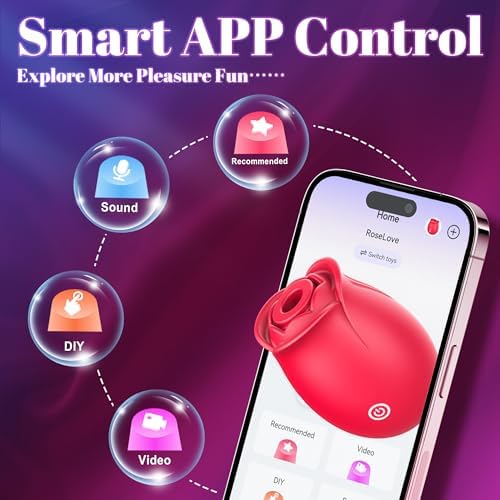 Sex Toys Rose Dildo Vibrator - Upgraded Adult Toys with 5 Sucking & Vibrating Modes for Women Clitoral Nipple, Rose Sucker Sex Toy Clitoral G Spot Vibrators for Woman Couples Adult Sex Games|B0BB1VX77W