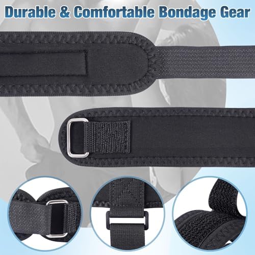 BDSM Bondage Neck to Wrist Restraints Kit with Ball Gag, Couples Sex Toys Adjustable Collar Back Sex Handcuffs Wrist Cuffs, Bed SM Games Bondage Gear Accessories for Couples, Roleplay & Bedroom Fun|B0F87KHJ6R