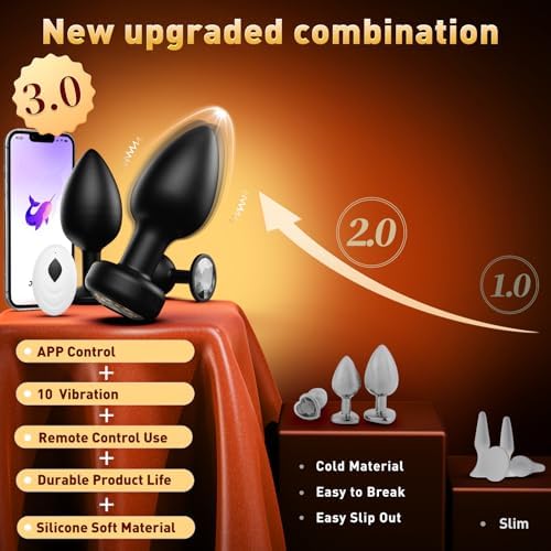 Anal Plug Vibrating Butt Plug, Adult Sex Toys 3PCS Silicone Anal Plugs, Anal Sex Toys with Remote Control 10 Vibrating Vibrator for Men, Anal Toys Adult Sex Toy & Games Prostate Massager|B0DC62HZ9G