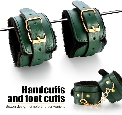 Adult BDSM Sex Toys for Men Women and Couples. Sex Bondage BDSM kit Restraints. 12PCS Adult Toys Sets with Adjustable Handcuffs Collar Ankle Cuff Blindfold Feather Tickler|B0DQ12Y4J8