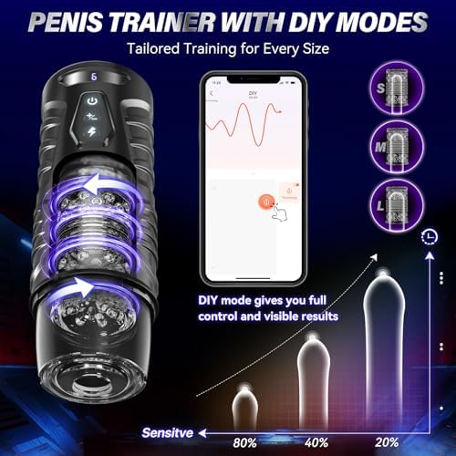 EINSEO AI Sync Male Masturbator Sex Toys for Men - Adult Toy Male Sex Toys with 7 Thrusting & 7 Rotating Modes, Pocket Pussy Hands Free Sex Machine LCD Display with Visual Window & Mounting Base|B0C9QLTS1B