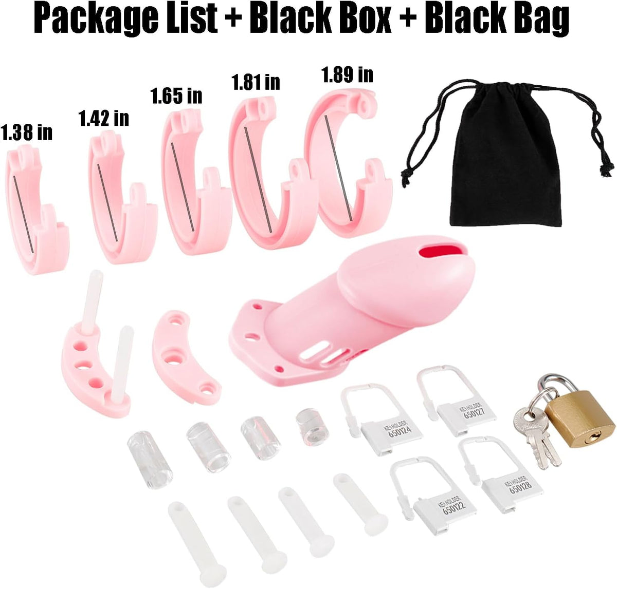 Adjustable Silicone Chastity Cage Set