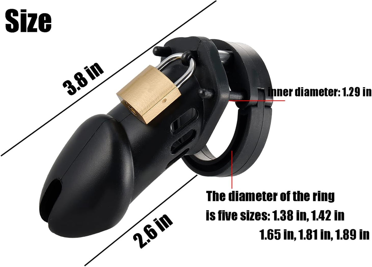 Adjustable Silicone Chastity Cage Set