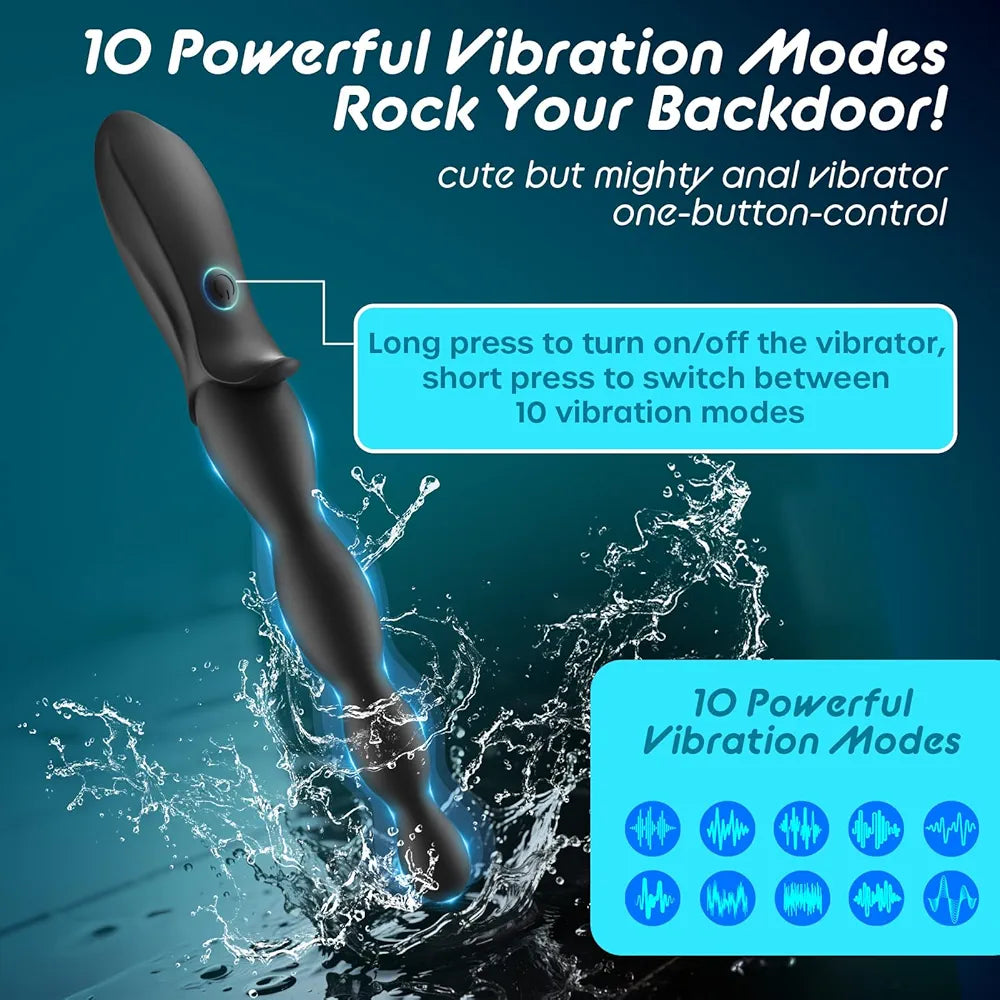 Silicone Vibrating Anal Beads