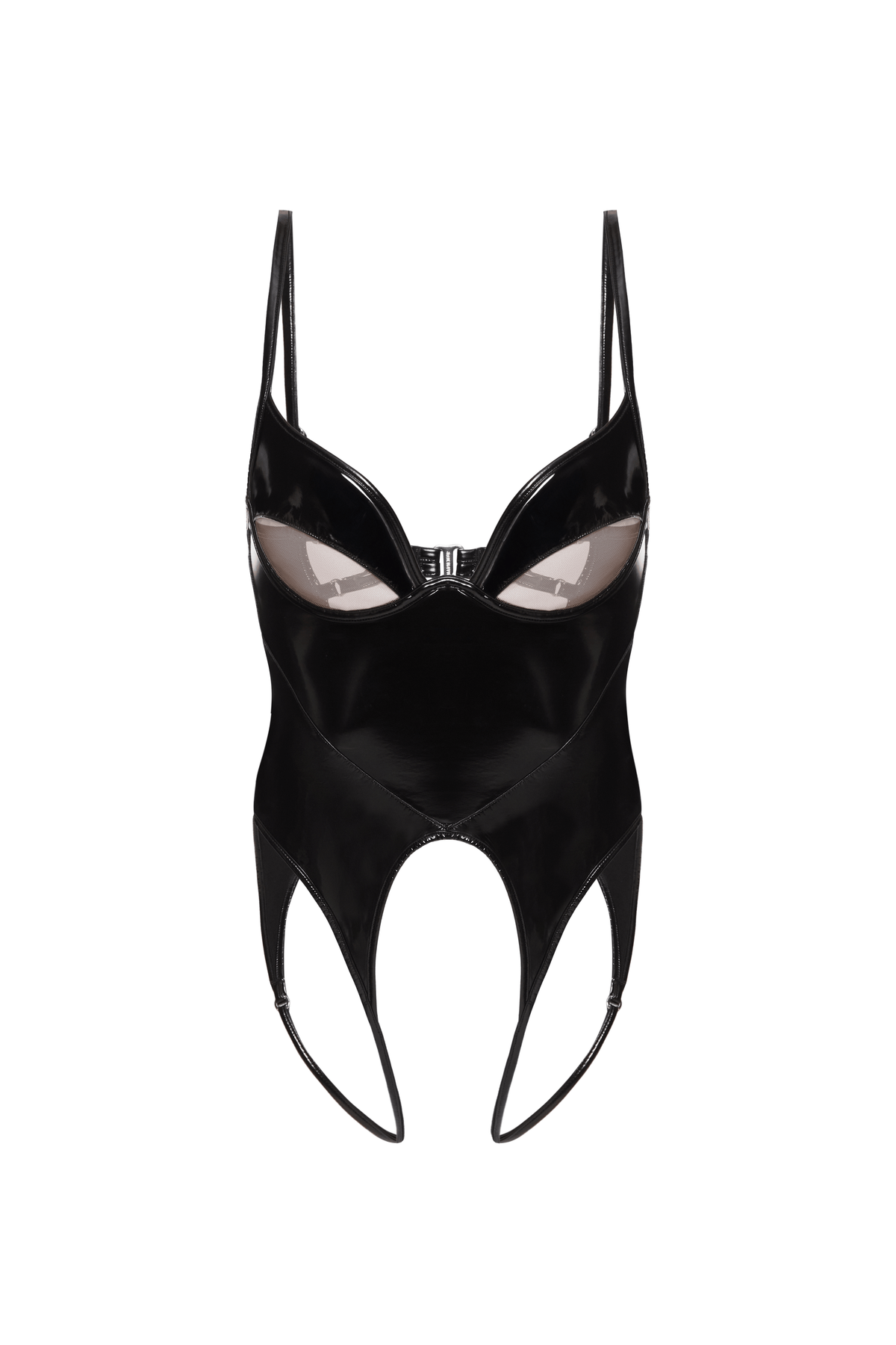Blake Lacquer Crotchless Bodysuit