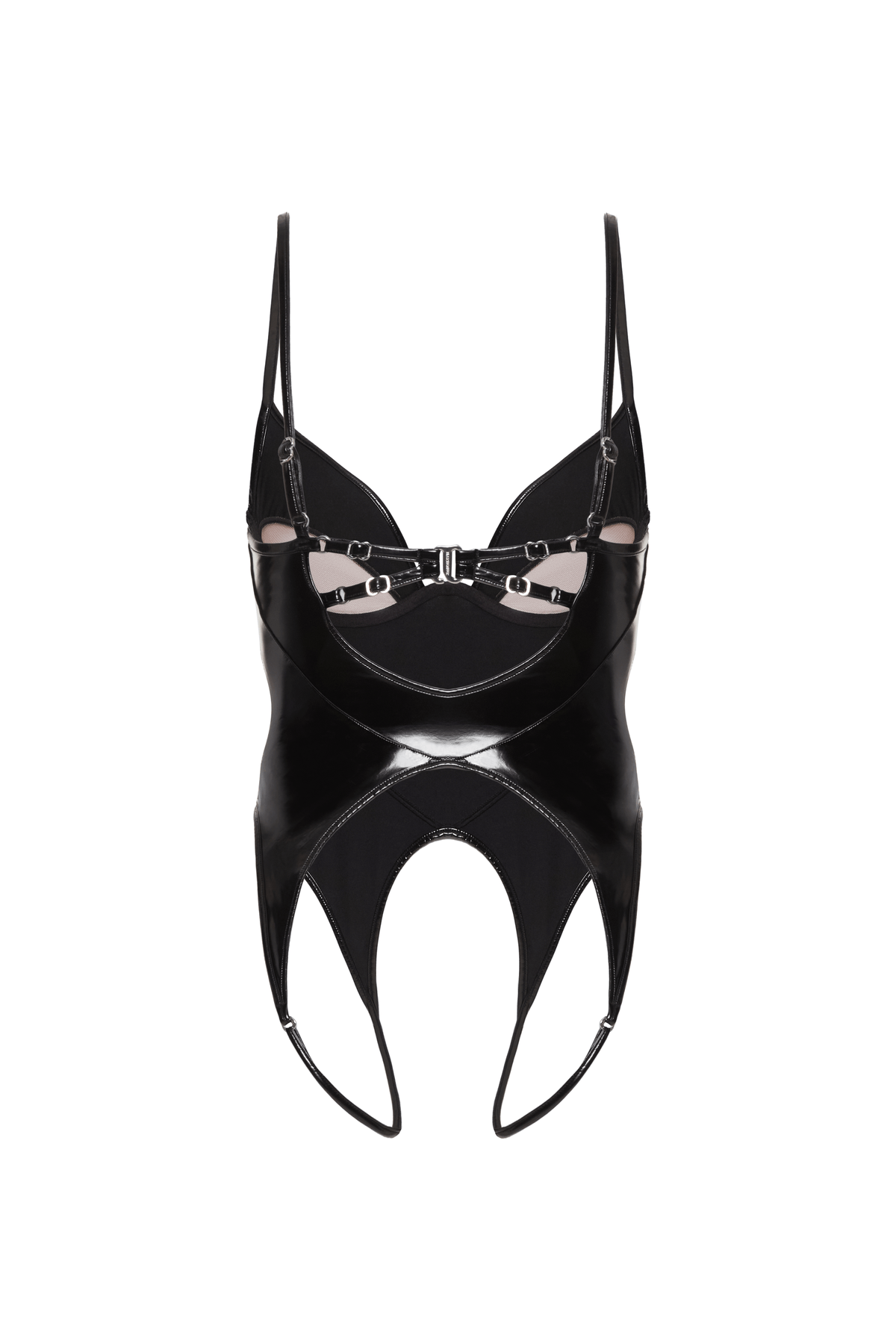 Blake Lacquer Crotchless Bodysuit