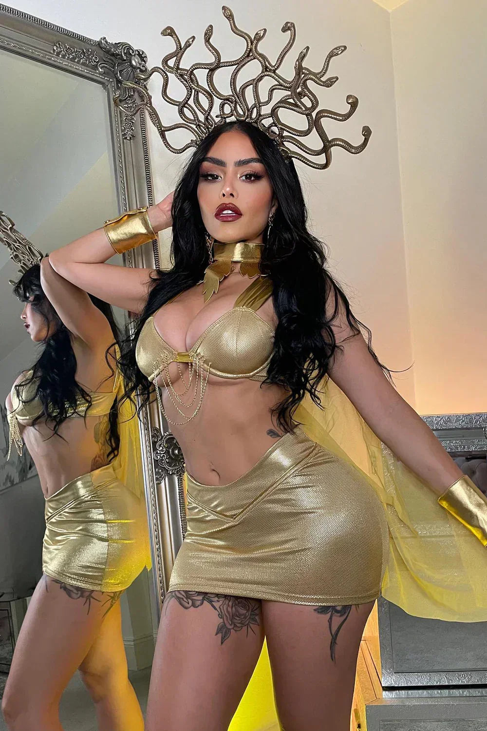 Gilded Gorgon 5-Piece Costume Set